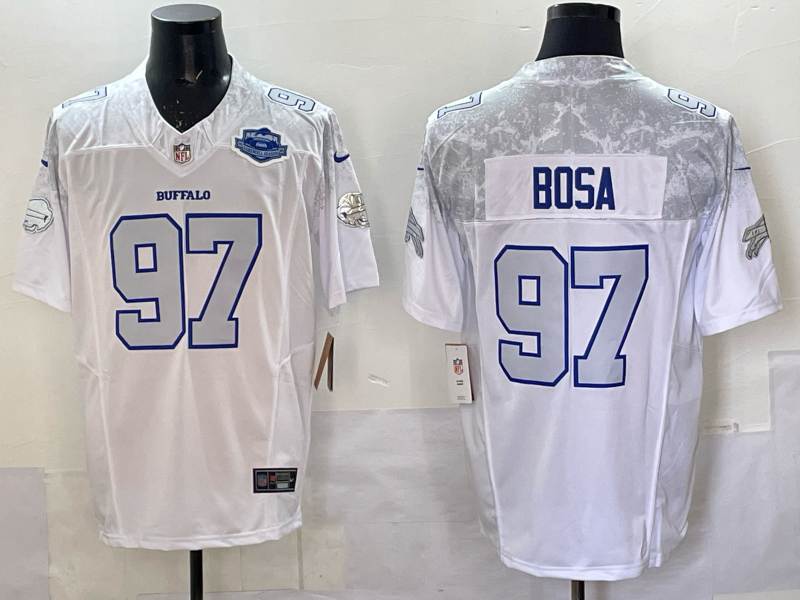Men Buffalo Bills #97 Bosa Nike White 2025 Rivalries Collection Limited NFL Jersey 001